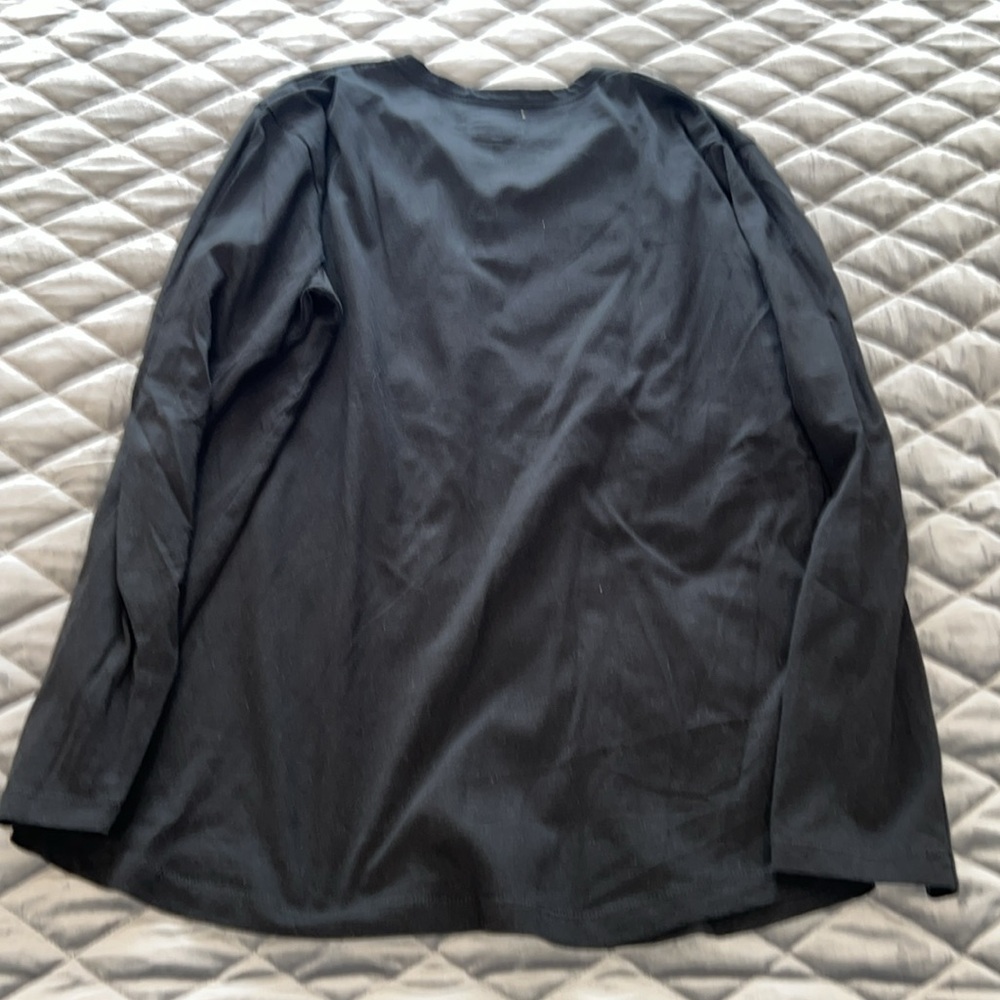 Men’s CHASER SZ XL black long sleeve 3 button Henley  shirt - Picture 4 of 4